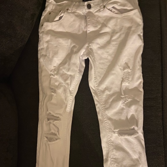 White Ripped Jeans - Picture 3 of 3